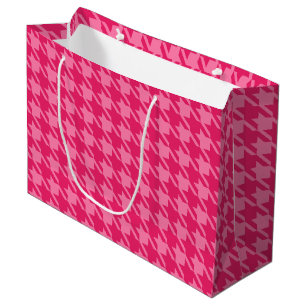 Bright Rosa Houndstooth Gift Bag