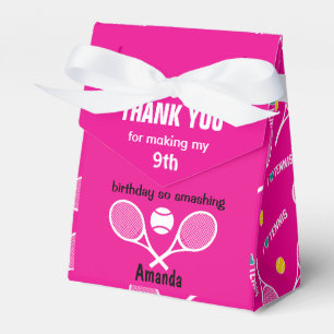 Bright rosa I kärlek tennis Presentaskar