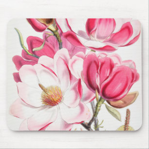 Bright Rosa Magnolia Mouse Pad Musmatta