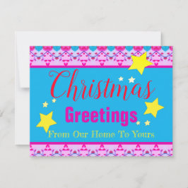 Bright Rosa med blå Anteckningskort