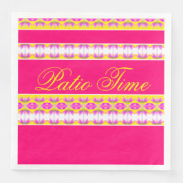 Bright Rosa med Gult Pappersservett
