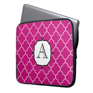 Bright Rosa Monogram Laptop sleeve