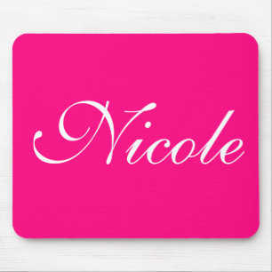 Bright Rosa Mousepad, anpassad Namn Musmatta