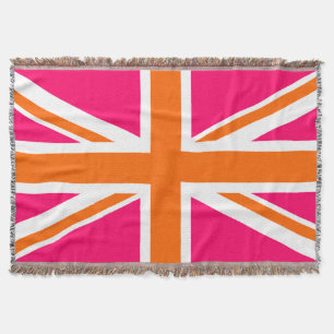 Bright Rosa Orange and White Union Jack Mysfilt