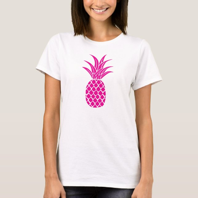 Bright Rosa Pineapple Flowy Shirt T Shirt (Framsida)