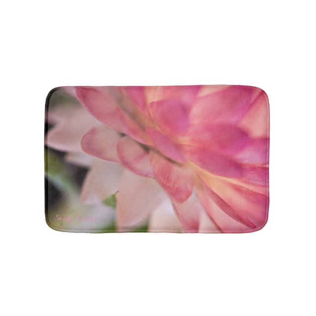 Bright Rosa Strawblomma Badrumsmatta (Framsidan)