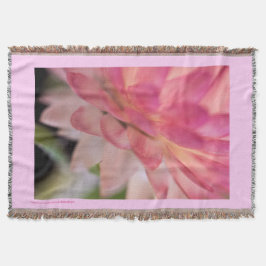 Bright Rosa Strawblomma Filt