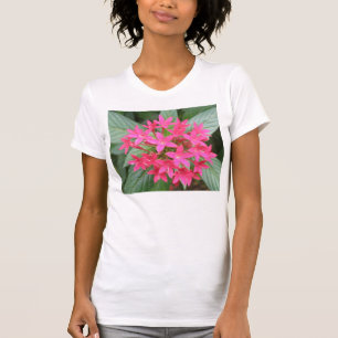 Bright Rosa Tropical Flowers T Shirt
