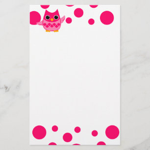 Bright Rosa Uggla Brevpapper