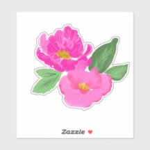 Bright Rosa Watercolor Flowers