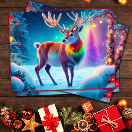 Bright Rudolph hjort God jul helgdag Söt Vykort