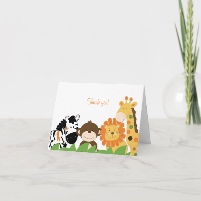 Bright Safari Animals mappat Tackkort (Framsida)