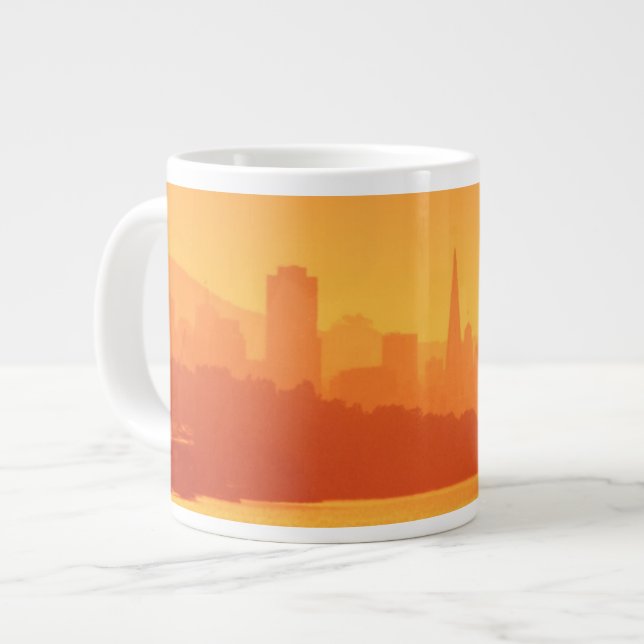 Bright San Francisco solset. Jumbo Mugg (Framsida vänster)