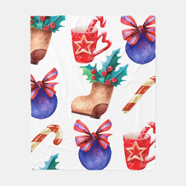 Bright, seamless New Year's pattern of candies, ba Fleecefilt (Framsidan)