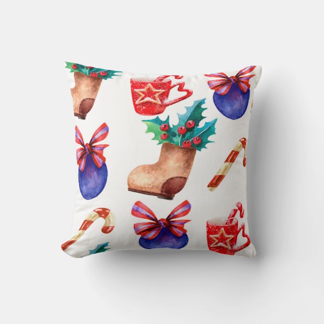 Bright, seamless New Year's pattern of candies, ba Kudde (Framsida)