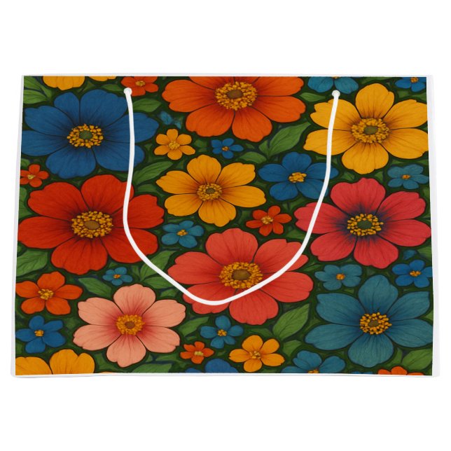 Bright Seamless Wildblomma Mönster (Framsidan)