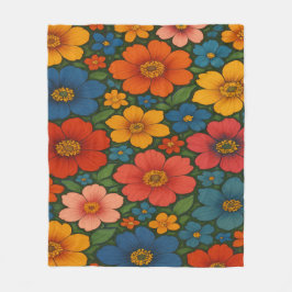 Bright Seamless Wildblomma Mönster Fleecefilt