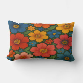 Bright Seamless Wildblomma Mönster Lumbarkudde