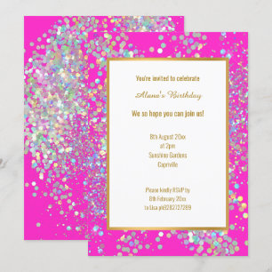 BRIGHT SHOCK ROSA WHITE HOLOGRAPHIC SPOT INBJUDNINGAR