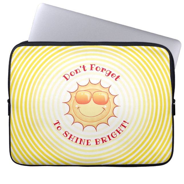 Bright Smilande Sol Laptop Fodral (Framsidan)