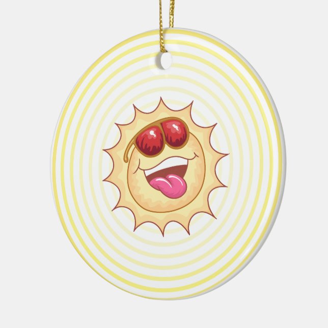 Bright Smiling Sunshine Julgransprydnad Keramik (Vänster)