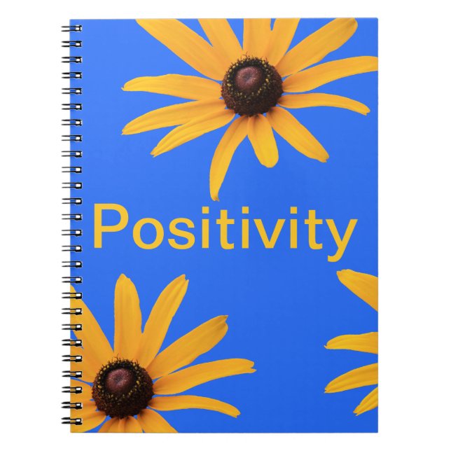 Bright Sol Gula blommor på Royal Blue Anteckningsbok (Framsidan)