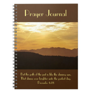 Bright Sol Över bergen Prayer Journal Anteckningsbok