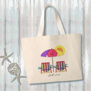 Bright Sol Parbrella Beach Tote Jumbo Tygkasse