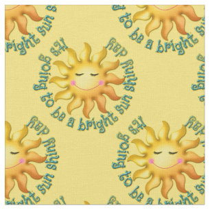 Bright Sol Shiny Days 04 Gult-Zazzle Fabric Tyg