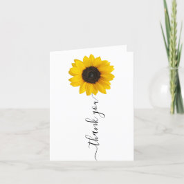 Bright Solros | Handskrift Tack Kort