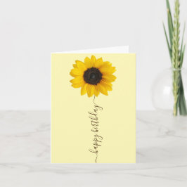 Bright Solros på Gult Birthday Greeting Card Kort
