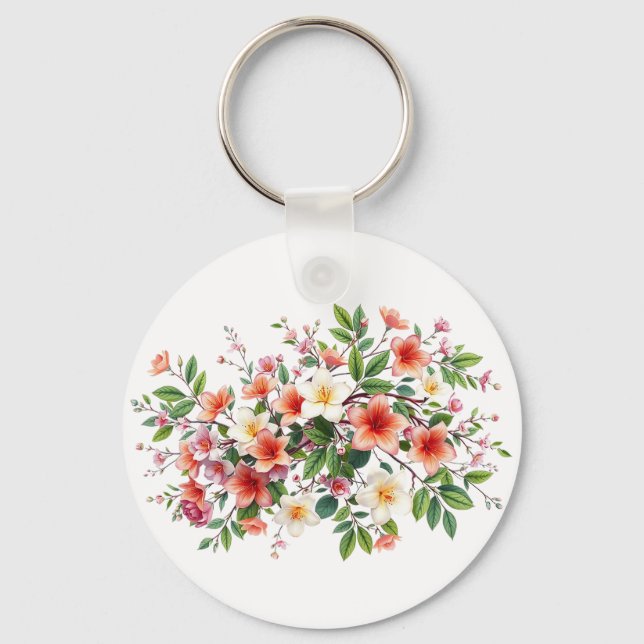 Bright Spring Floral Bouquet Nyckelring (Baksida)