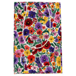 Bright Spring Pansies Floral Garden Pattern