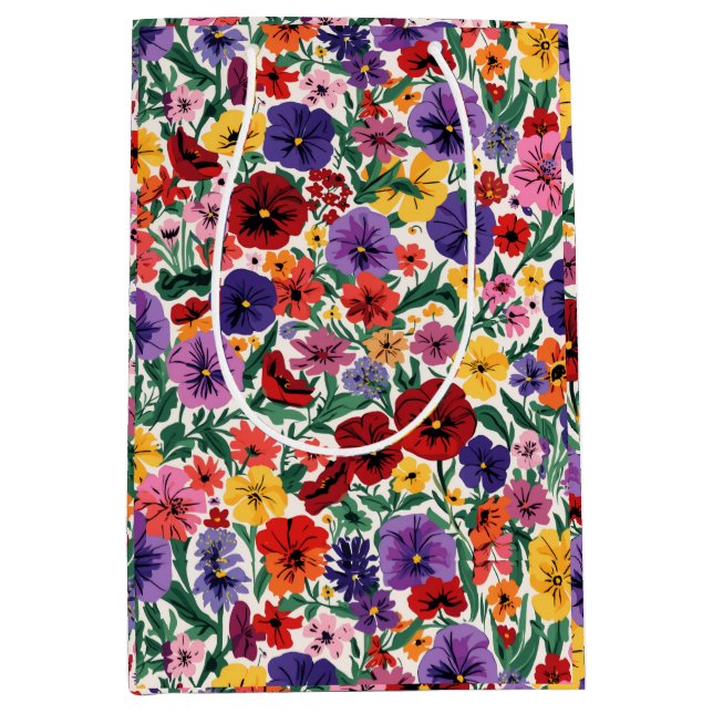 Bright Spring Pansies Floral Garden Pattern (Framsidan)