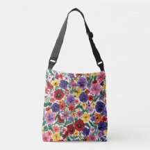 Bright Spring Pansies Floral Garden Pattern