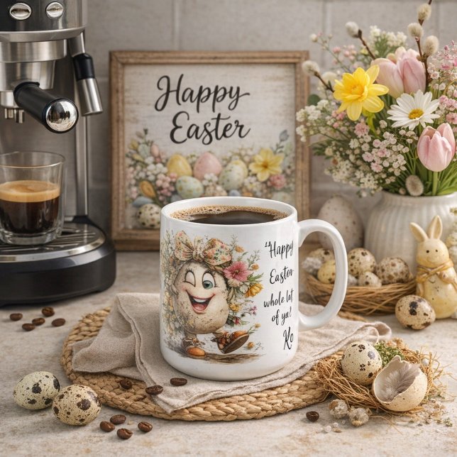 Bright Springtime Easter Design  Kaffemugg (Skapare uppladdad)