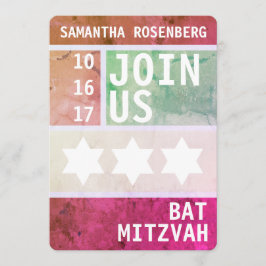 Bright Star av David Bat mitzvah inbjudan