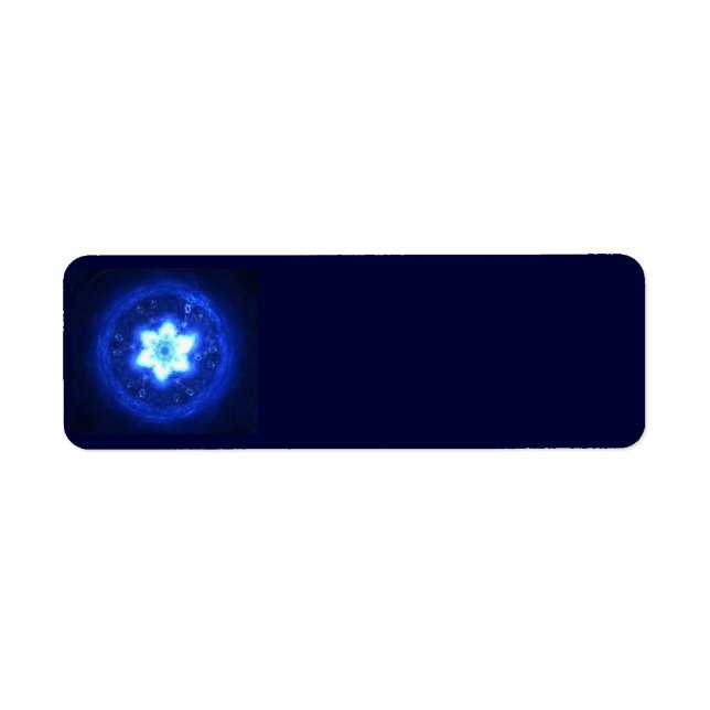 Bright Star of David Returadress Etikett (Framsidan)