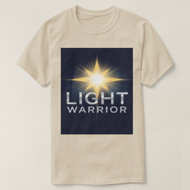 Bright Star Shine Light Warrior Herrenskjorta T Shirt (Design framsida)