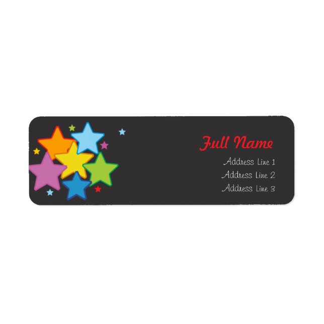 Bright Stars-christmas-adressetiketter Returadress Etikett (Framsidan)