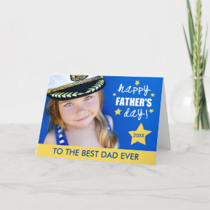 Bright Stars Fars dag Photo Greeting Card Kort