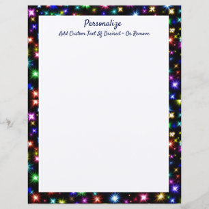 Bright Stars Fireworks Rainbow Färg personalize