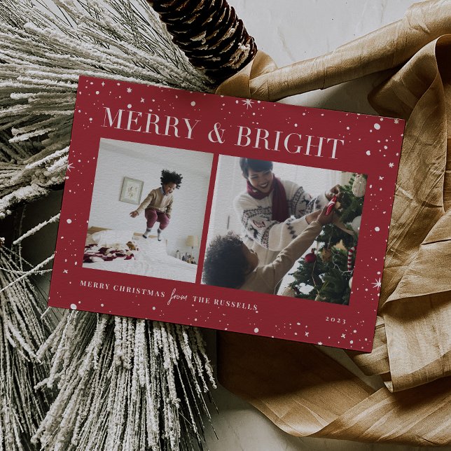 Bright Stars | Merry & Bright Photo Helgdag Card Julkort (Skapare uppladdad)