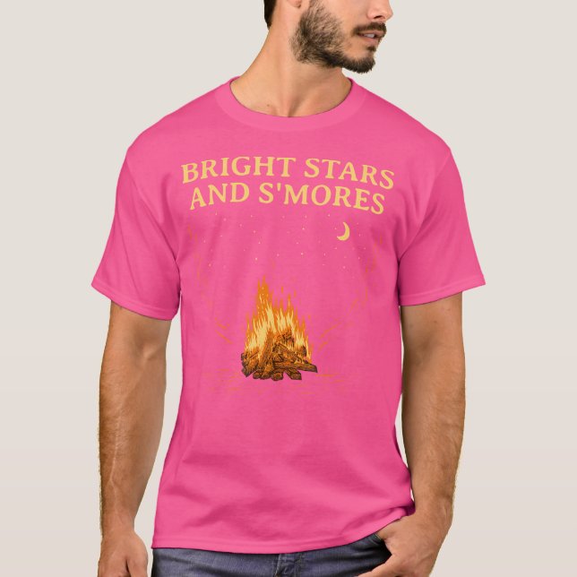 Bright Stars och S'Mores Camping Friends Camper Bu T Shirt (Framsida)