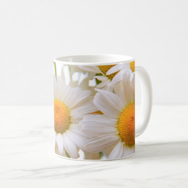 Bright Summer Daisys Flowers Kaffemugg (Framsida höger)