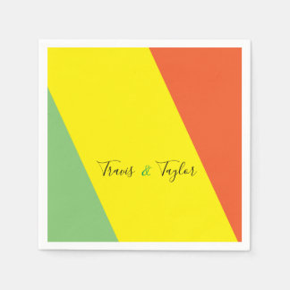 Bright Summer Färg Bröllop Pappersservett