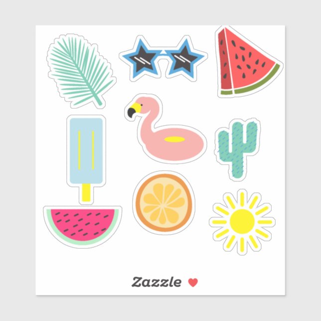 Bright Summer Stickers Klistermärken (Ark)