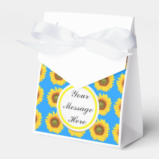 Bright Sunflowers Custom text Presentaskar (Framsidan Sidan)
