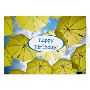 Bright Sunny Gult Umbrellas OBS Kort