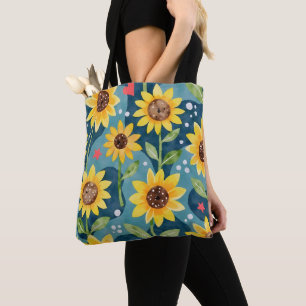 Bright Sunny Sunblommor Tygkasse